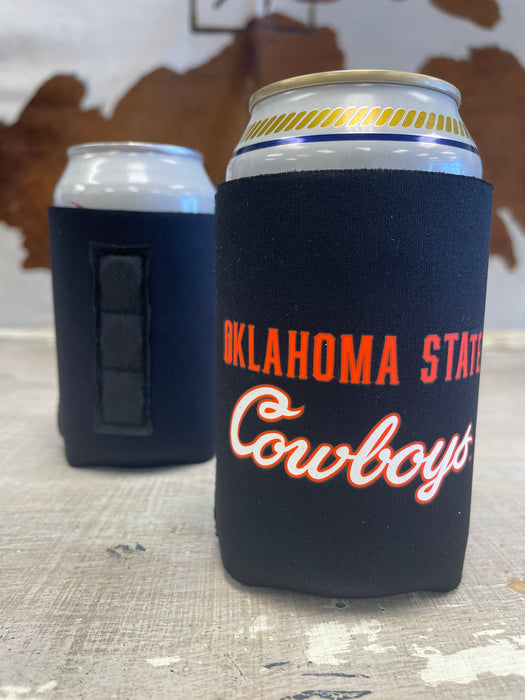 Oklahoma State Black Magnetic Can Cooler
