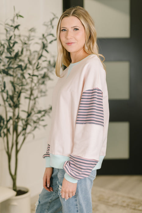 Outside the Lines Oversized Color Block  Pullover