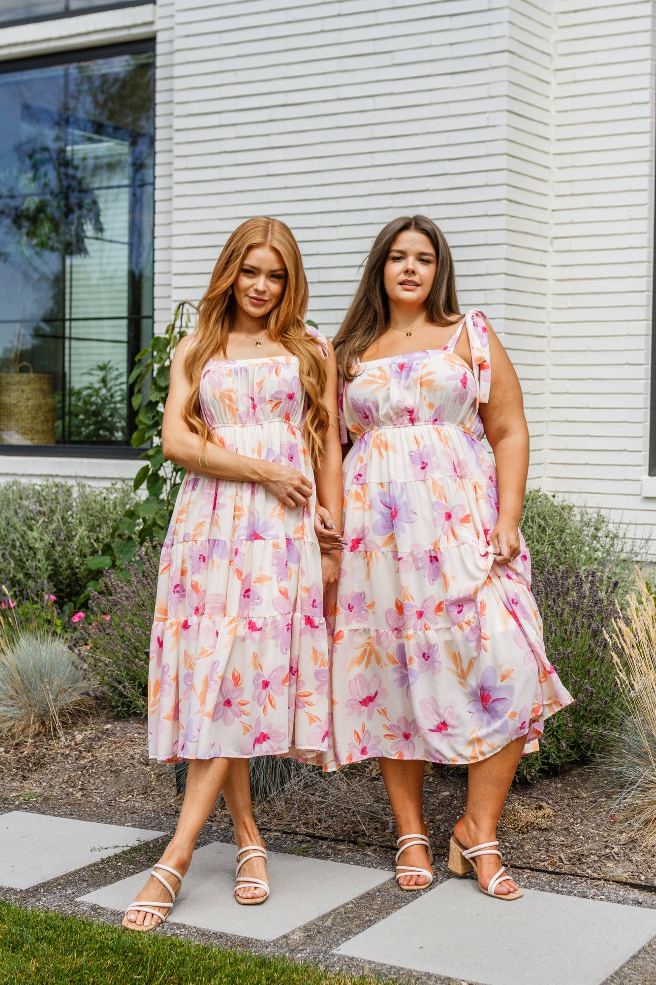 pastel floral bridesmaid dresses Pastel Petals Floral Midi Dress – Whiskey Creek Boutique