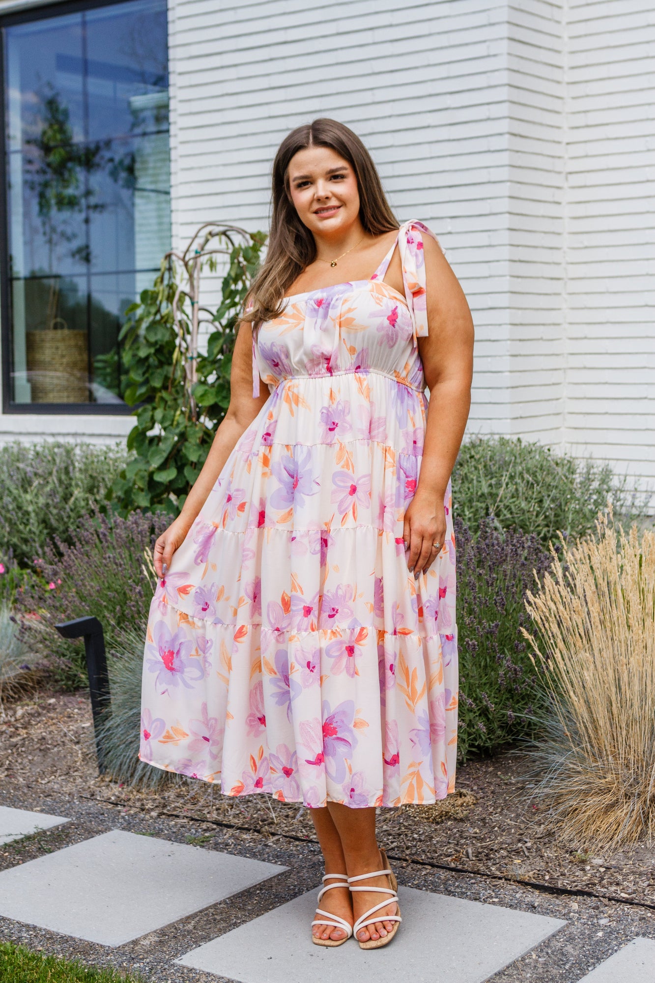 pastel floral midi dress Pastel Petals Floral Midi Dress Whiskey Creek Boutique