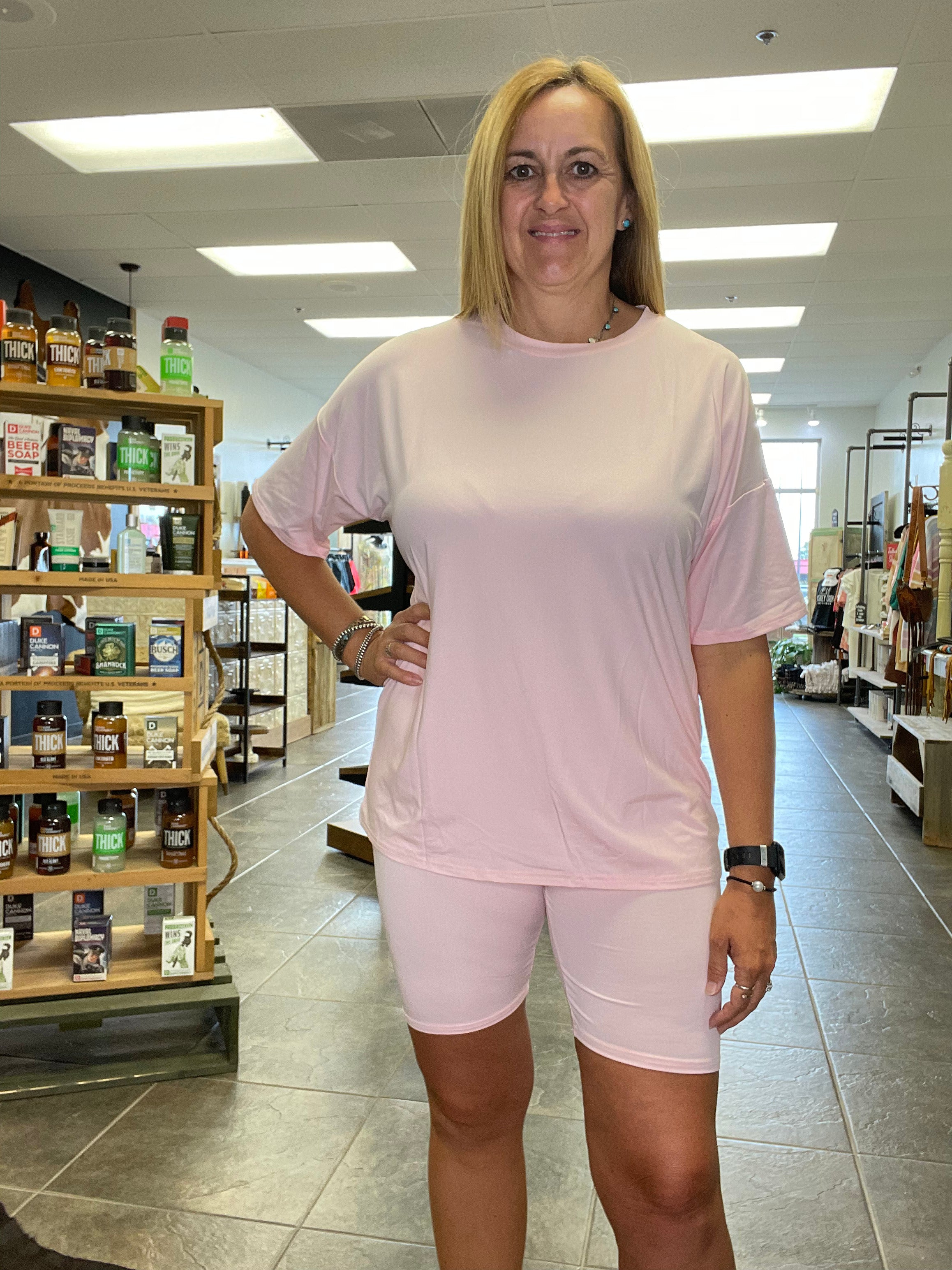 Pink Leisure Shirt and Short Set