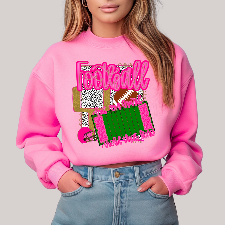 Preppy Stadium in Pink Sweatshirt