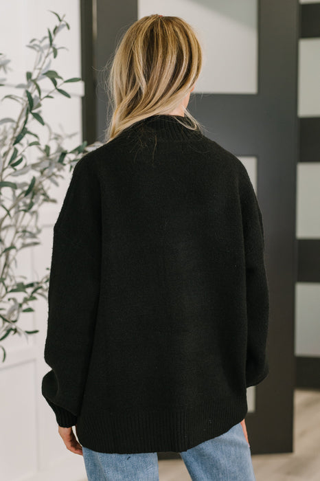 Right to the Core High Neck Pullover in Black