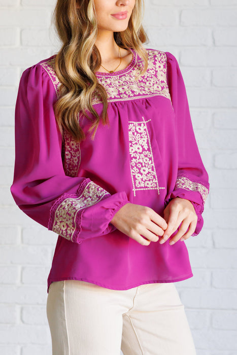 Rodeo Queen Embroidered Blouse