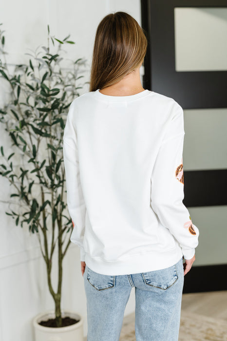 PREORDER: Sequin Pumpkin Bow Pullover