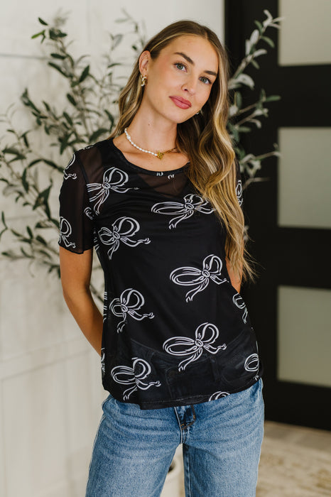PREORDER: Sheer Bow Layering Top