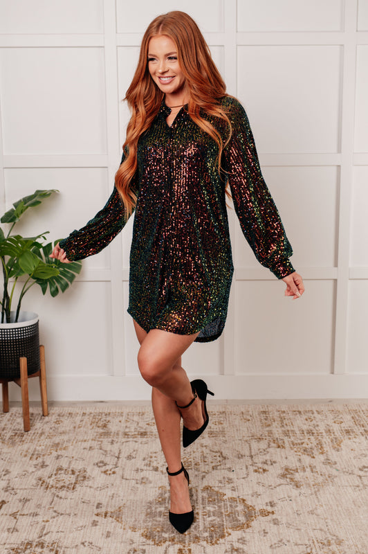 collared sequin dress YTCAMLO Sparkly Sequin Velvet Dress for Women Casual Collared Long Sleeve Glitter Mini Dresses Button Party Club Down Shirt Dress, Gray XXL