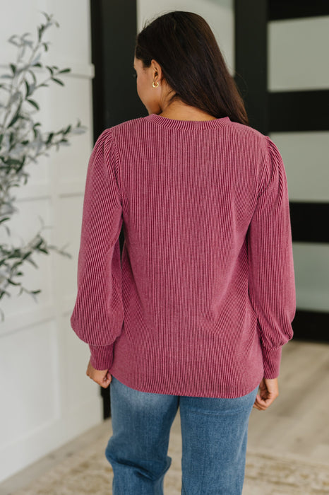 Simply Styled Balloon Sleeve Knit Top