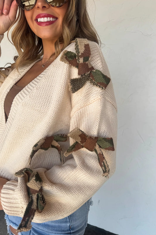 PREORDER: Sloane Bow Knit Cardigan