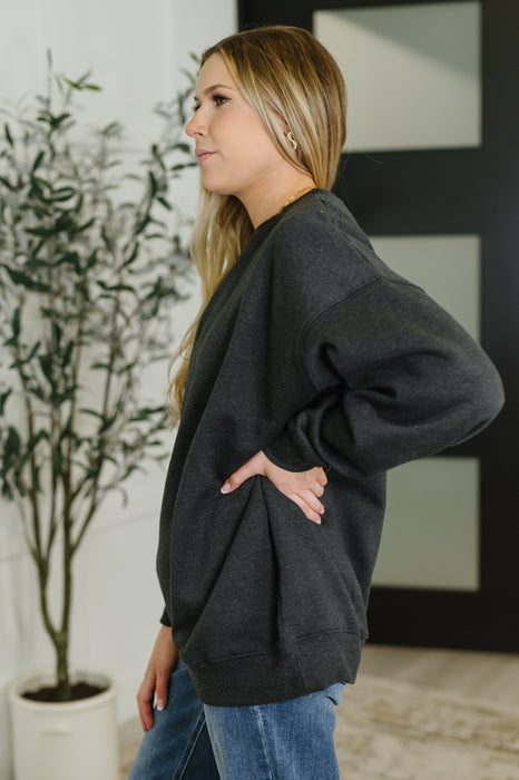 Sunday Snug Relaxed Pullover in Charcoal