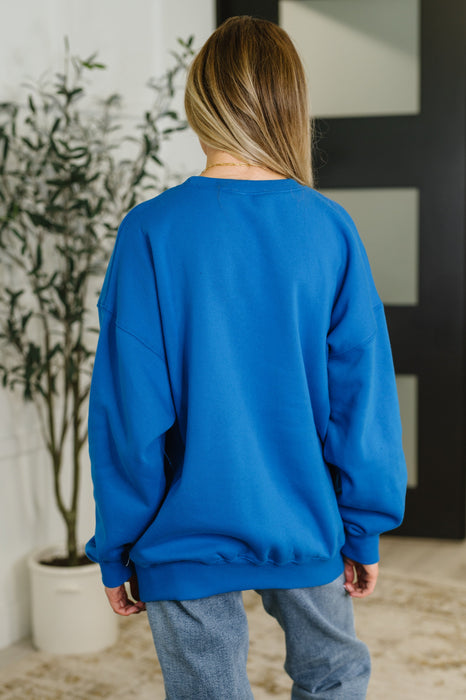 Sunday Snug Relaxed Pullover in Ocean Blue