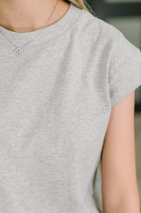 Sweet Like That Casual Dress in Heather Grey