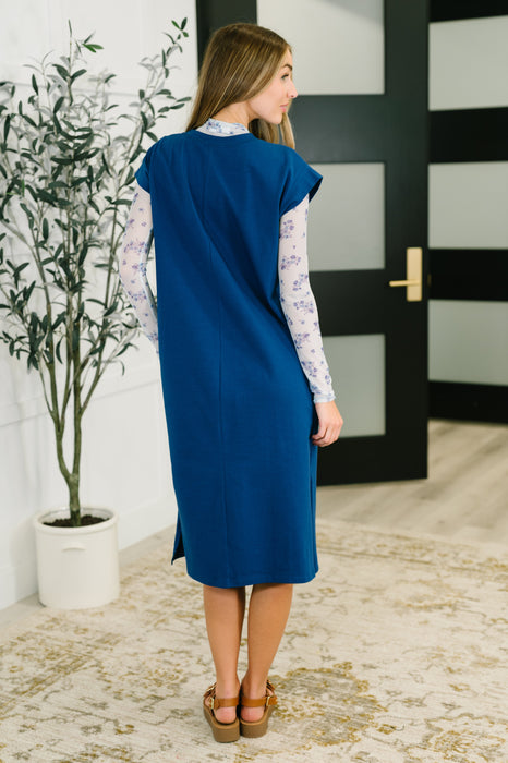 Sweet Like That Casual Dress in Light Navy