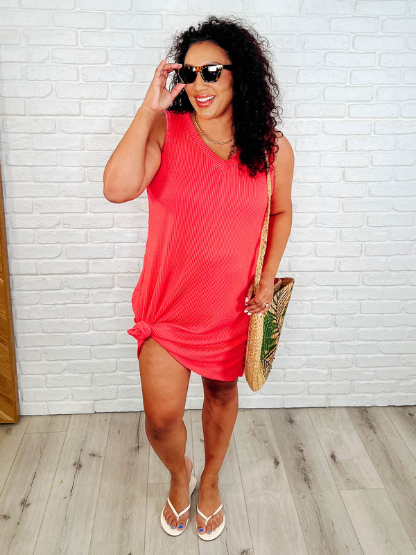 The Power I Hold V-Neck Ribbed Knit Dress in Summer Coral Whiskey Creek Boutique The Power I Hold V-Neck Ribbed Knit Dress in Summer Coral Whiskey Creek Boutique