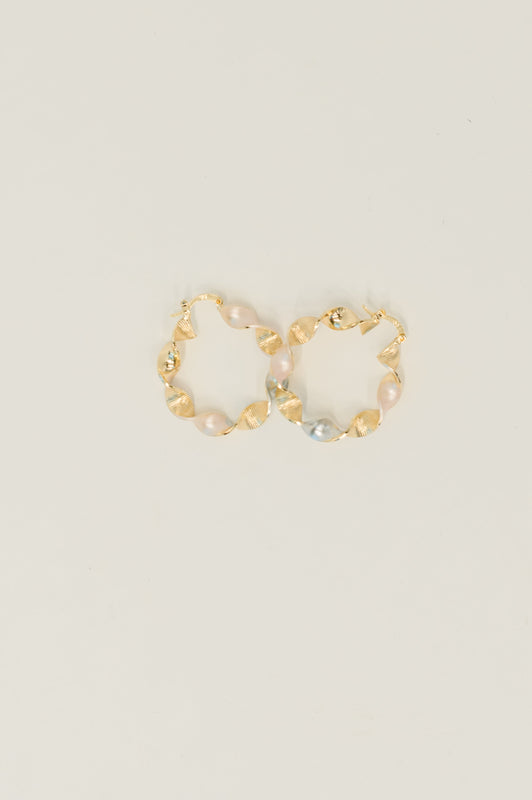 Twisted Sisters Plated Alloy Hoop Earrings