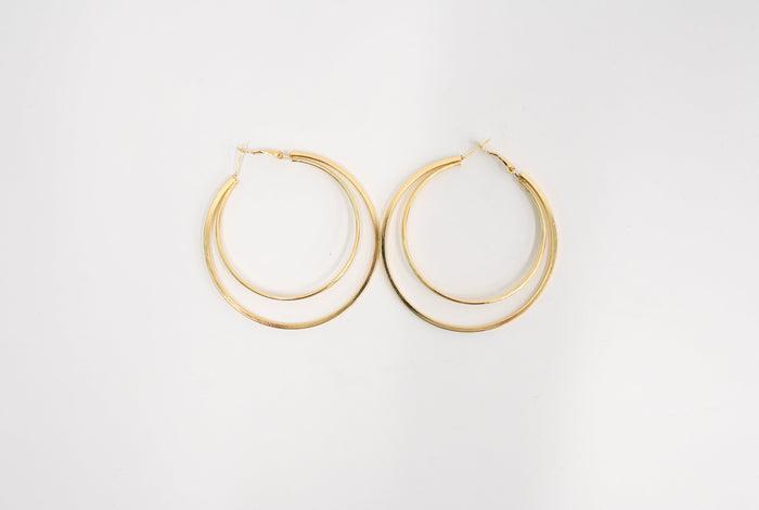Two's a Party Double Hoop Earrings