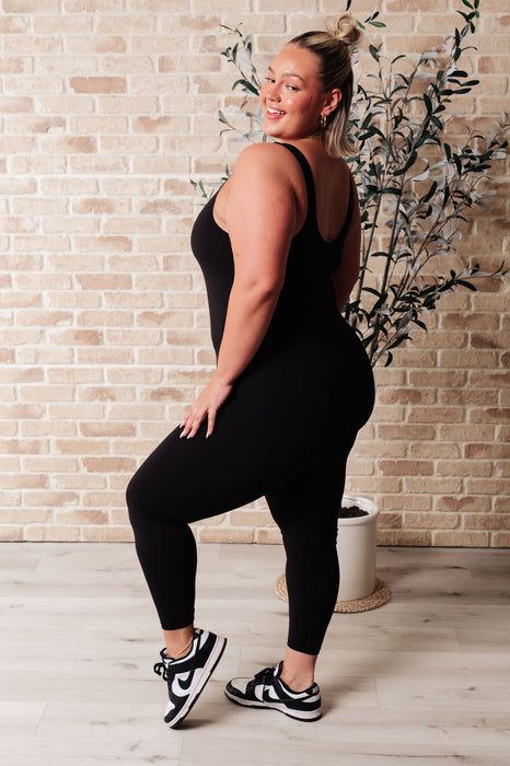 Way to Push Active Bodysuit in Black