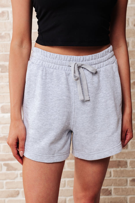 We're Only Getting Better Drawstring Shorts in Grey