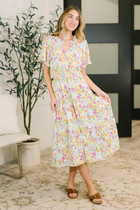 Wherever I Go Notch Neck Dress