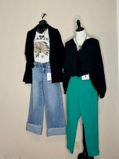 Oklahoma Indian Head Chief T-Shirt l White V-Neck