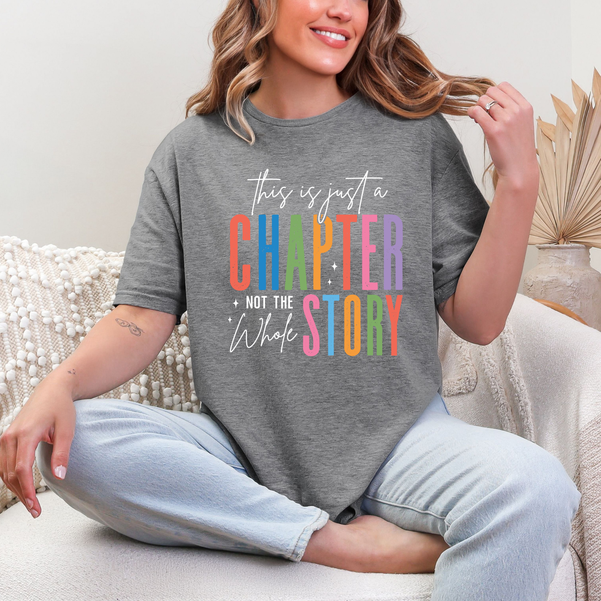 Just a Chapter in Grey Graphic Tee and Sweatshirt