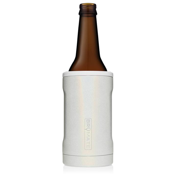 BrüMate Hopsulator Bott'l l Glitter White  (12 oz bottles)