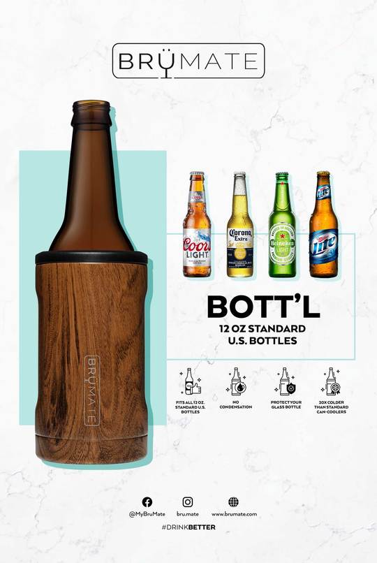 BrüMate Hopsulator Bott'l l Matte Gray (12 oz bottles)