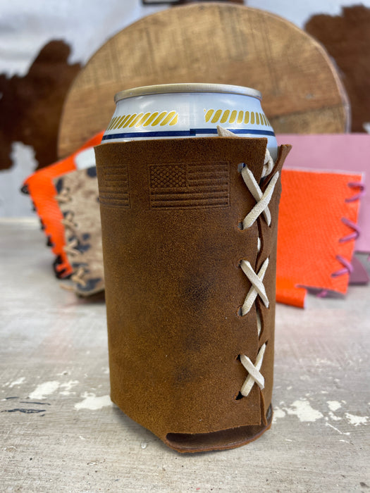 Genuine Leather Can Holder